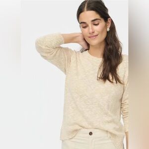LOFT Beige Snowflake Knit lightweight sweater …305